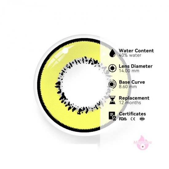 Magmoos Elements Yellow Coloured Contact Lenses Infuse