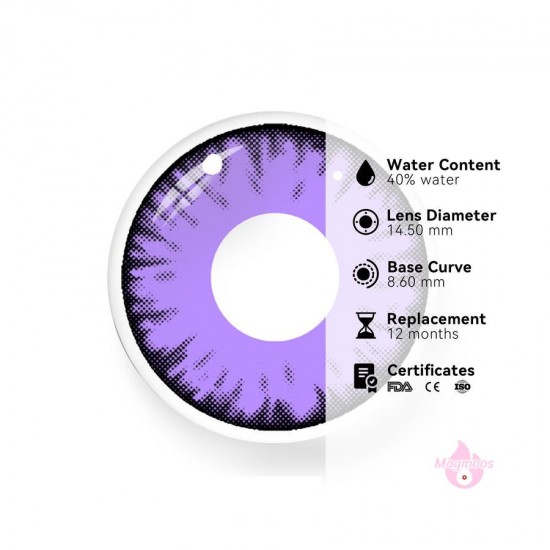 Magmoos Light Purple Coloured Contact Lenses Infuse