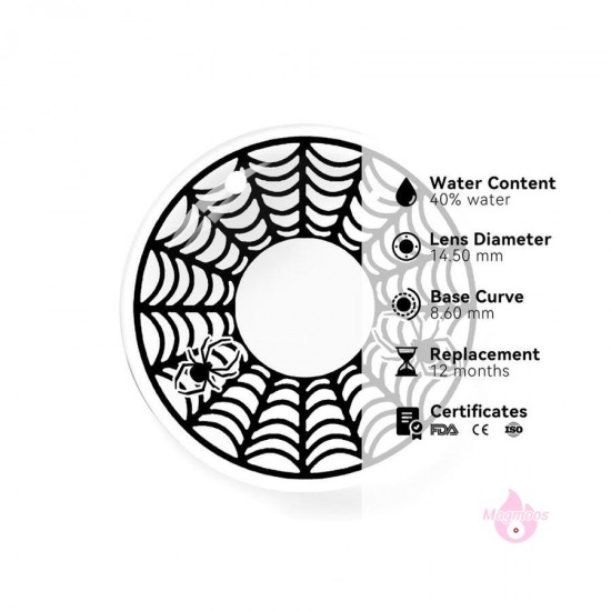 Magmoos Spider Web White Coloured Contact Lenses 