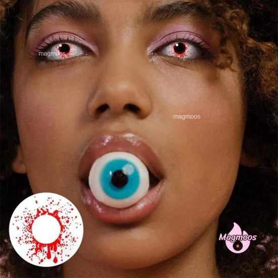 Magmoos Crazy Blood Splat Halloween Contacts 